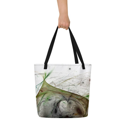 All-Over Print Large Tote Bag Inky Black