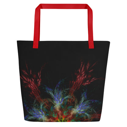 All-Over Print Large Tote Bag Burning Rose