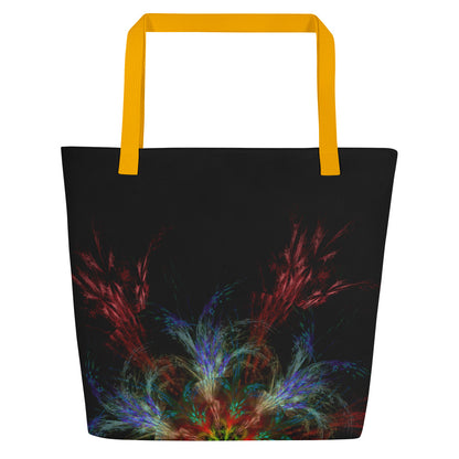 All-Over Print Large Tote Bag Burning Rose